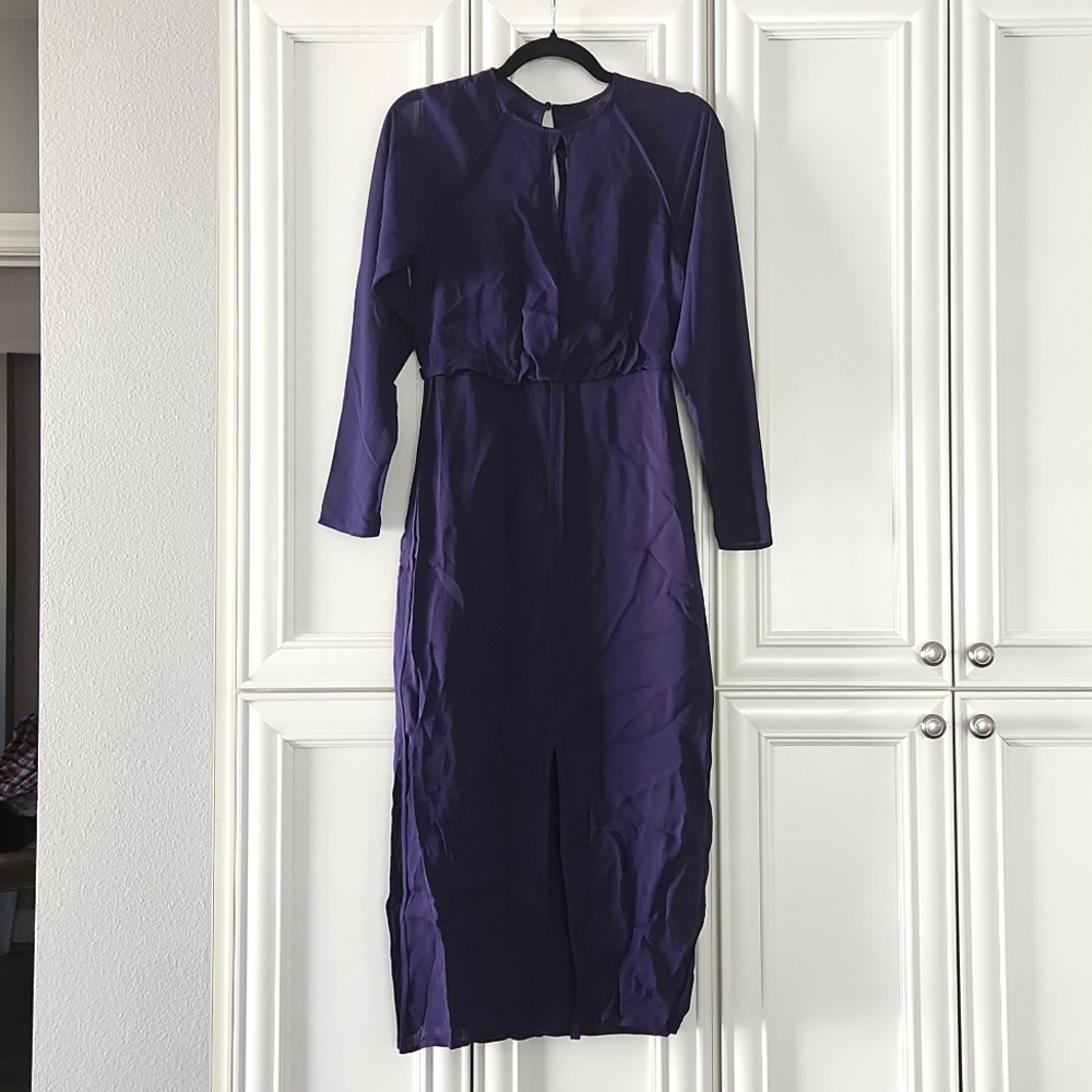 NWT REISS | $425 Mylee Midi Chiffon Dress - Picture 9 of 9